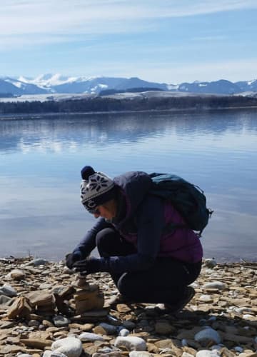 Xfive Agency's developer during the company's trip to the Slovakian Tatra Mountains.