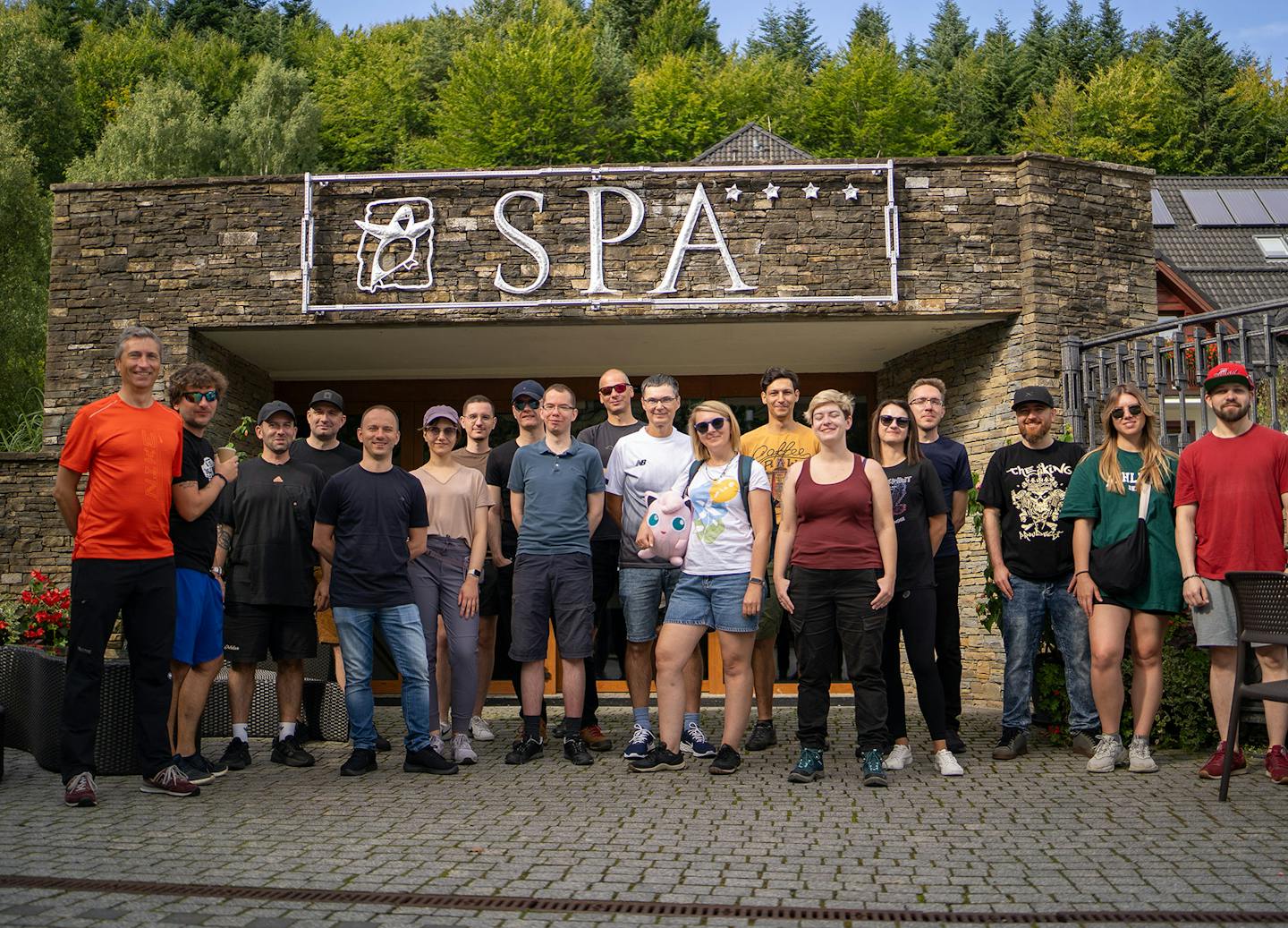A group photo from the Xfive's Spa Weekend 2023